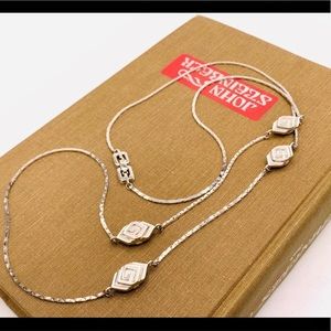 Givenchy Vintage Ritzy & Timeless Geometric Silver Necklace 80s